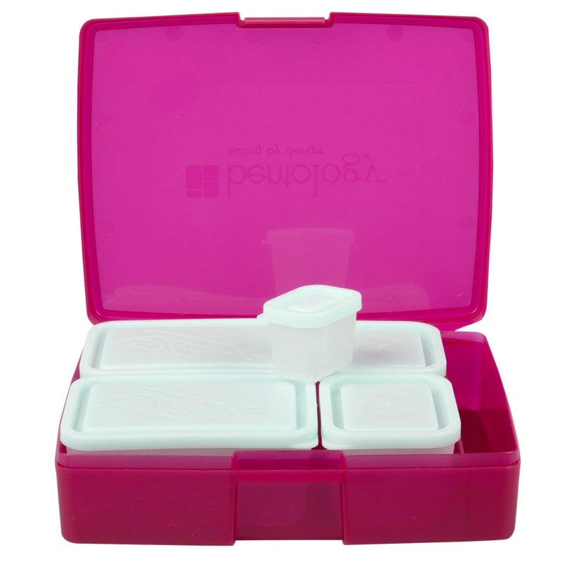 Bentology Bento Lunch Box Set w/ 5 Inner Removable Containers, Leak Proof, Food Prep & Snack Packing Compartments - Stackable, Microwave Safe Nesting Containers w Lids, Easy to Clean & Store - Image 4