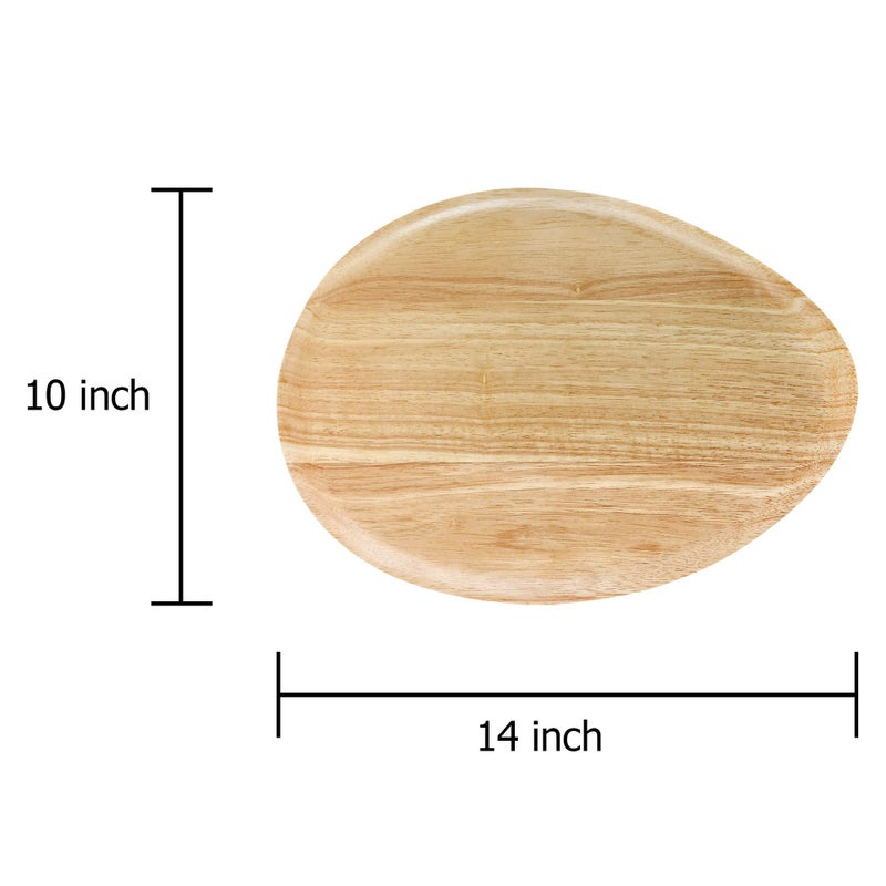 AeraVida Oval-Shaped Brown Rain Tree Wooden Serving Platter | Decorative Serving Platter | Wood Serving Tray or Platter | Wooden Serving Platter for Food - Image 4