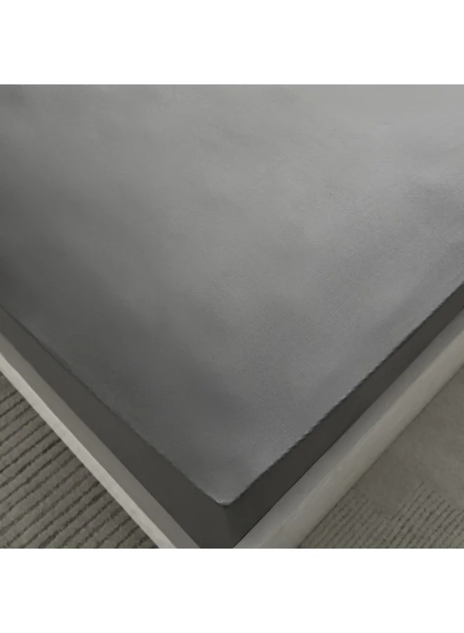 هوم بوكس شرشف سرير قطني أساسي مقاس كوين 200 × 36 × 160 سم