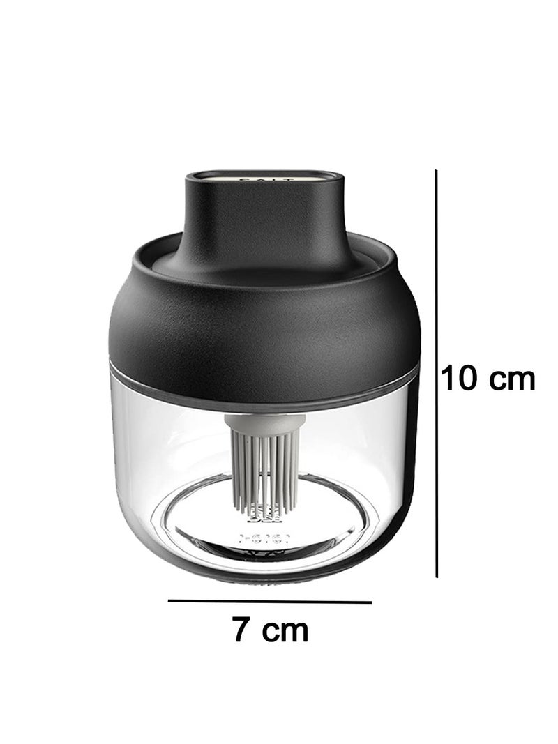 MARKET 99 Transparent & Black Glass Oil Jar with Silicone Brush 280ml | Leak-Proof Dispenser Bottle for Oil, Vinegar & Sauces | Kitchen Accessory for Cooking, Baking, BBQ & Mess-Free Meal Preparation - Image 5