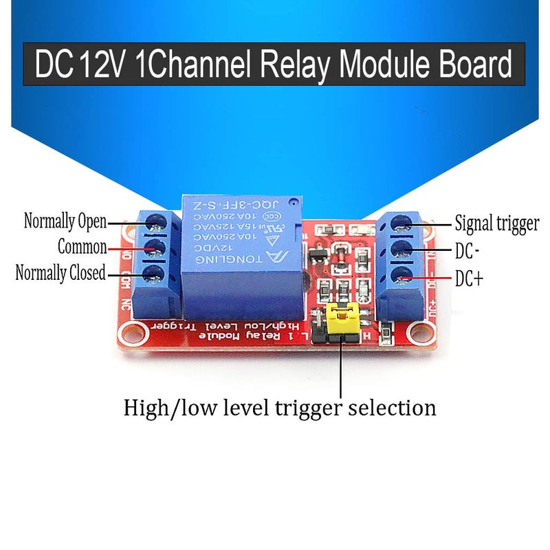 DaFuRui 12v Relay Module 8Pack 1 Channel Relay Module 12v Relays Board with Optocoupler Support High/Low Level Trigger for Arduino Relays - Image 4