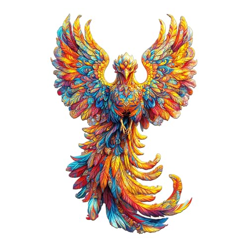 Purdicra Wooden Puzzles for Adults Flameborn Wooden Jigsaw Puzzle Unique Animal Shaped Wood Puzzles Adult Christmas Birthday Gifts for FriendsFamily Home Decor 134 89in 170pcs - Image 1