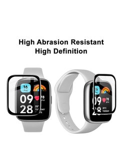 TWEGGON Screen Protector Redmi Watch 3/ Redmi Watch 3 Active/ Redmi Watch 3 Lite, Full Cover 3D Screen Protector for Redmi Watch 3/ Redmi Watch 3 Active/ Redmi Watch 3 Lite Black/Clear  - Image 2