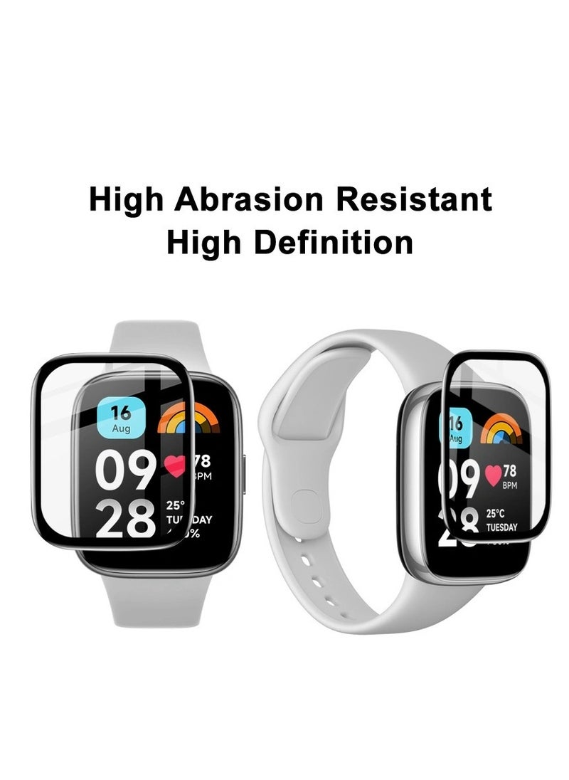 TWEGGON Screen Protector Redmi Watch 3/ Redmi Watch 3 Active/ Redmi Watch 3 Lite, Full Cover 3D Screen Protector for Redmi Watch 3/ Redmi Watch 3 Active/ Redmi Watch 3 Lite Black/Clear  - Image 2