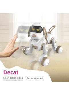 ماركة غير محددة Yingjia 18011 Dicat Robot Dog كهربائي ذكي كلب حوار التحكم عن بعد للأولاد والبنات ألعاب التعليم المبكر - اللون: 18011 إصدار أسود إنجليزي  - Image 3