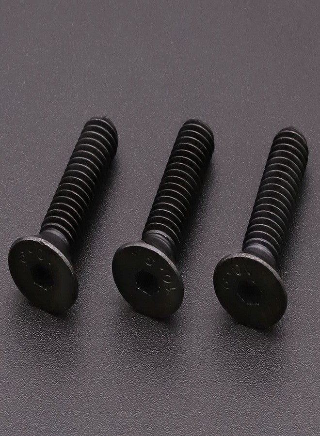 RoyceMart UNC 1/4"-20 x 1-1/4 inch Flat Head Socket Cap Screws 30 of Pack Grade 10.9 Alloy Steel, Black Oxide, Counterskunk Head, Full Thread - Image 3