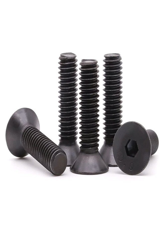 RoyceMart UNC 1/4"-20 x 1-1/4 inch Flat Head Socket Cap Screws 30 of Pack Grade 10.9 Alloy Steel, Black Oxide, Counterskunk Head, Full Thread - Image 1