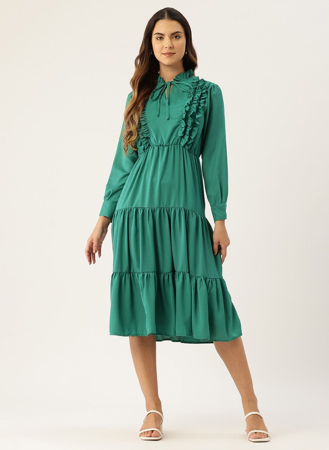 Rue Collection Fit & Flare Midi Dress for Women - Image 1