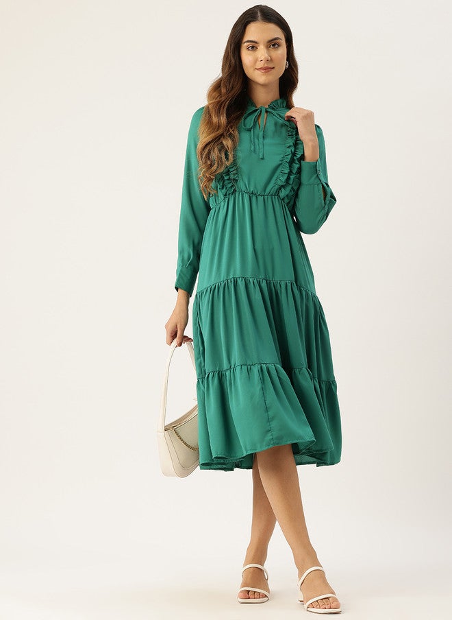 Rue Collection Fit & Flare Midi Dress for Women - Image 5