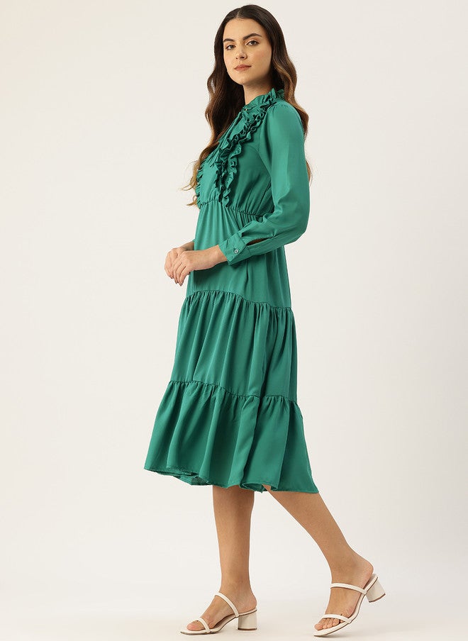 Rue Collection Fit & Flare Midi Dress for Women - Image 3