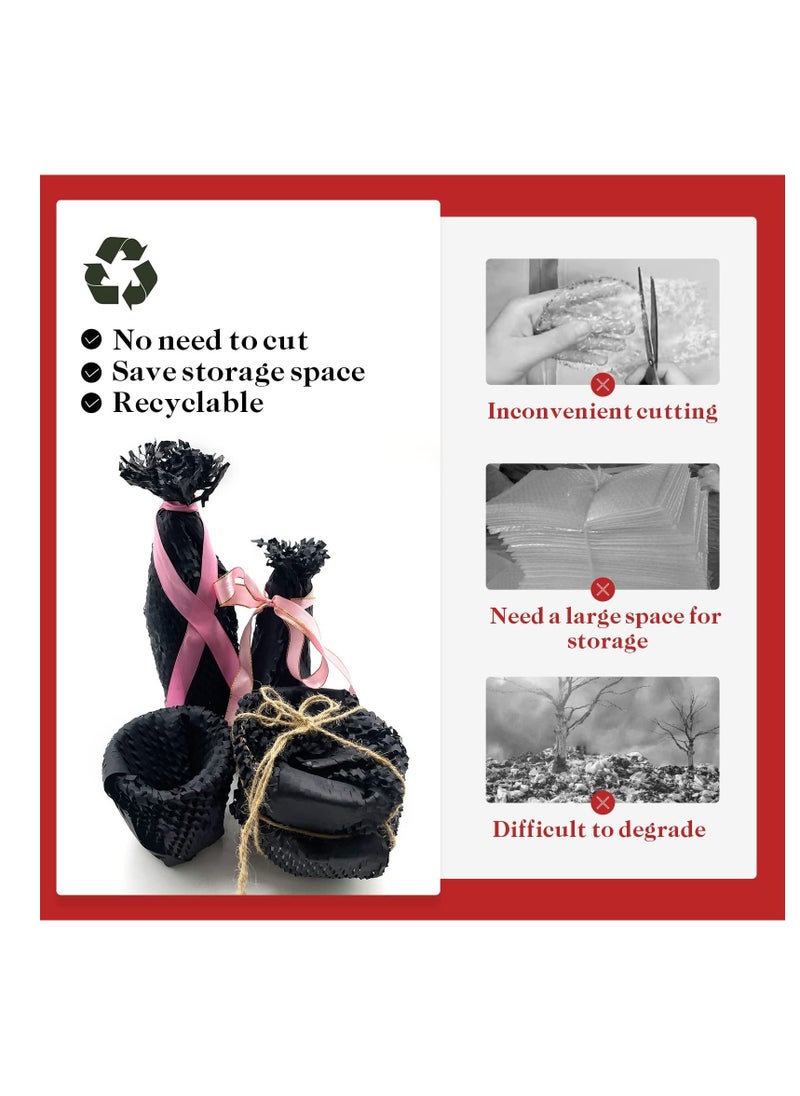 SYOSI - Honeycomb Packing Paper Roll 15" x 131"- Innovative and Eco-Friendly Cushioning Alternative for Fragile Items- Recyclable and Space-Saving Moving Supplies Protective Packaging Material(Black) - Image 1