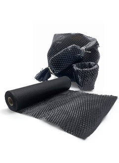 Honeycomb Packing Paper Roll 15" x 131"- Innovative and Eco-Friendly Cushioning Alternative for Fragile Items- Recyclable and Space-Saving Moving Supplies Protective Packaging Material(Black)