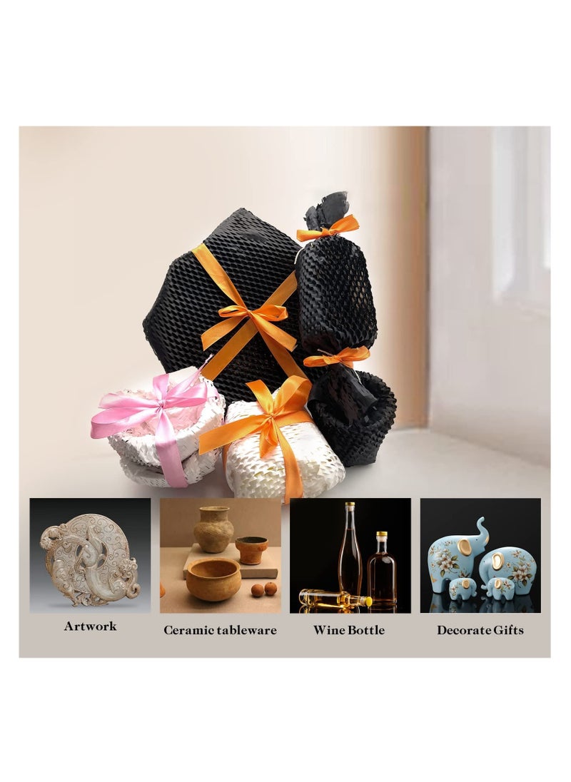 SYOSI - Honeycomb Packing Paper Roll 15" x 131"- Innovative and Eco-Friendly Cushioning Alternative for Fragile Items- Recyclable and Space-Saving Moving Supplies Protective Packaging Material(Black) - Image 1