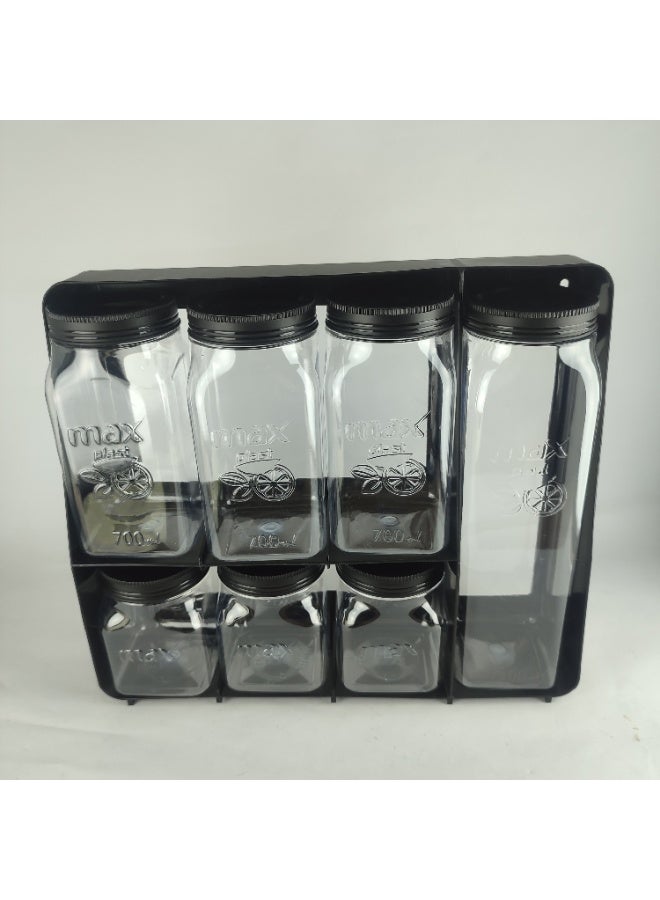 ماكس بلاست مجموعة مرطبان توابل بلاستيكي مع حامل من ماكس بلاست - Image 5