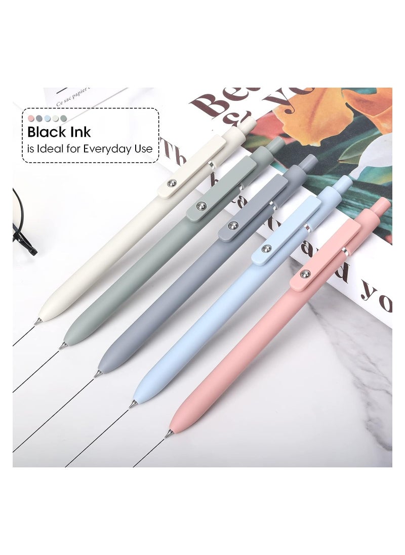 Generic - 5pcs Gel Pens Quick Dry Ink Pens Fine Point Premium Retractable Rolling Ball Gel Pens Black Ink Smooth Writing for School Office Home - Image 1