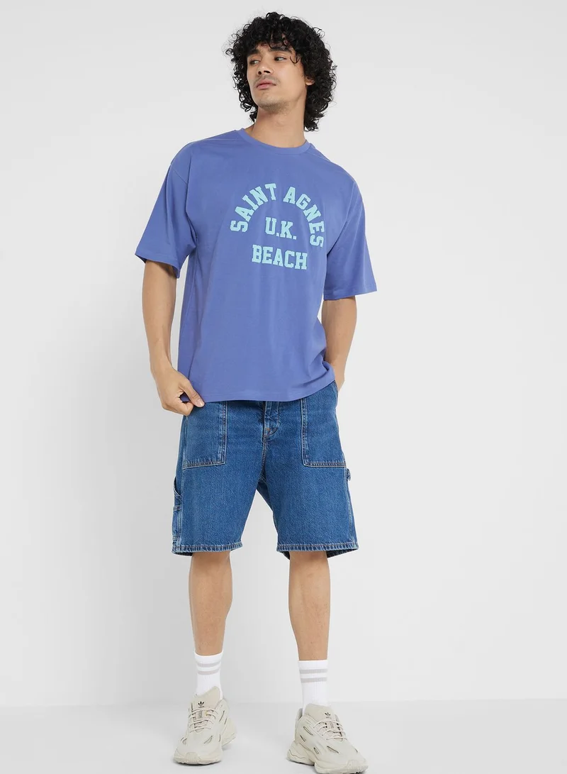 سفنتي فايف Contrast Printed T Shirt