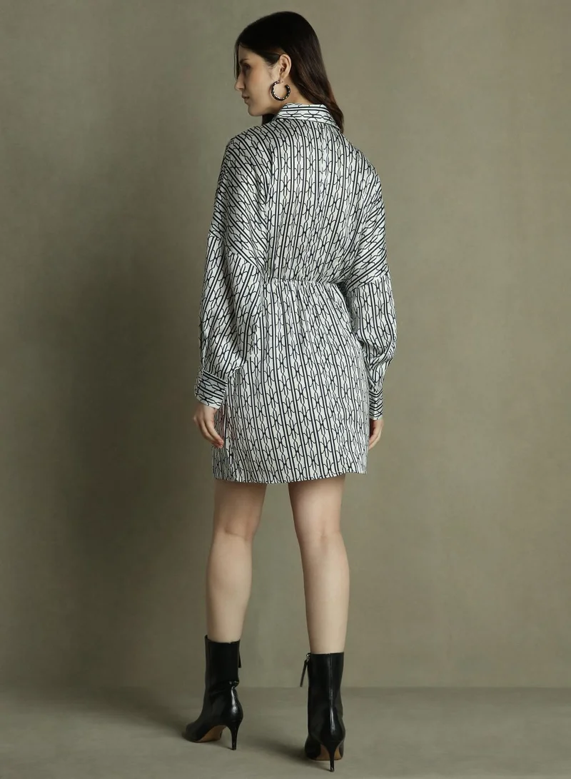Dennis Lingo Patterned Mini Dress