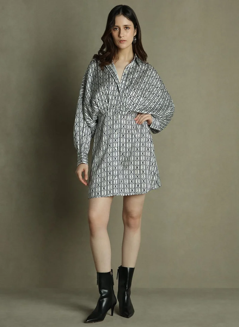 Dennis Lingo Patterned Mini Dress