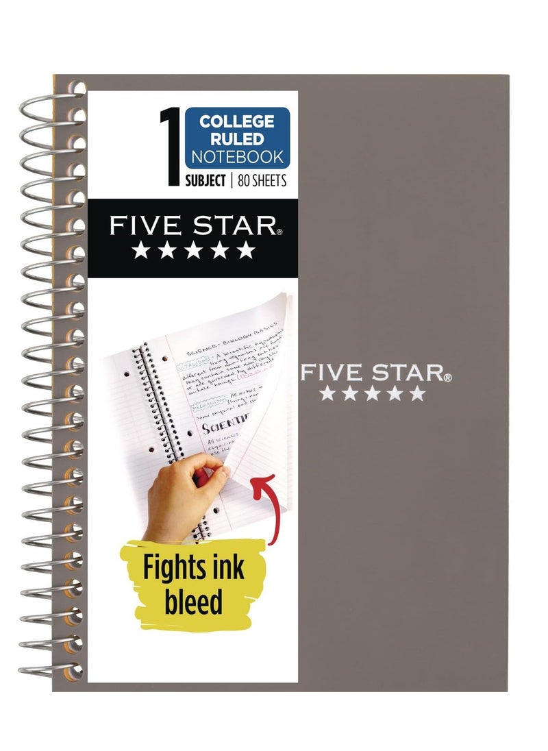 Five Star Mead Five Star Wirebound Notebook, 1-Subject, Medium/College Rule, 80 Sheets 17.7x11.1 cm Assorted Cover Color  - Image 1