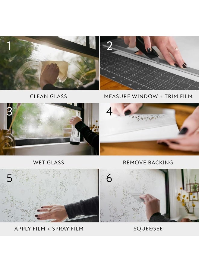 Artscape Etched Glass  Decorative Privacy Window Film with Etched Frosted Glass Pattern  NonAdhesive  UV Protection  Easy to Apply  Removable  24 x 36 Inches  Made in USA - Image 3