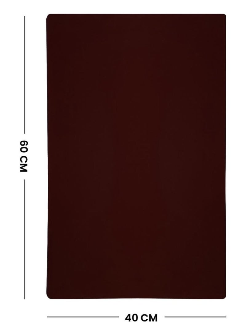 Chef Inox Professional Heavy Duty High-Density Polyethylene Cutting Board - 60 x 40 x 2cm Brown - Image 3