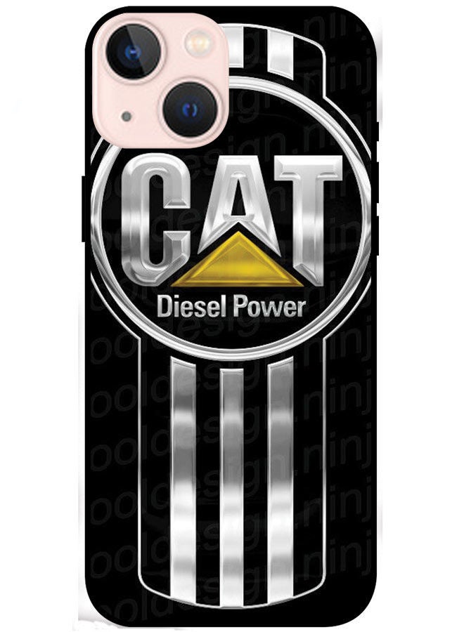EYE CATCH Protective Case Cover For Apple iPhone 13 Mini Cat Diesel Power  - Image 1