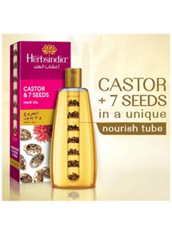 هيربس إنديا زيت الشعر بالخروع و 7 بذور 180 مل - Image 2