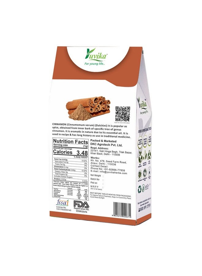 Yuvika Dalchini Cinnamon Powder - Cinnamomum - Twak - Cassia Bark Powder 100 Grams - Image 3
