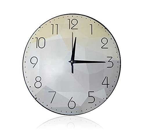 SEMITO Decorative Wall Clock for Living Room Bedroom Kitchen Study Room and Office Non Ticking Silent Movement (Abstract Design 30Cm Curve Glass) - Image 1