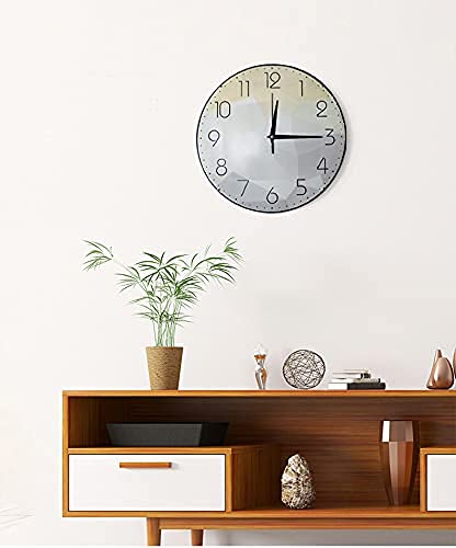 SEMITO Decorative Wall Clock for Living Room Bedroom Kitchen Study Room and Office Non Ticking Silent Movement (Abstract Design 30Cm Curve Glass) - Image 5