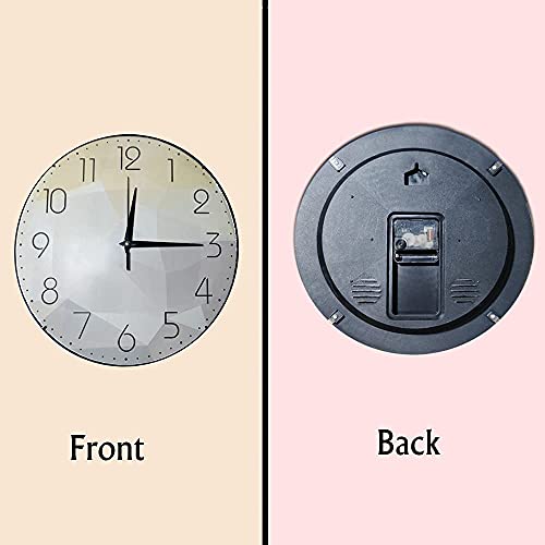 SEMITO Decorative Wall Clock for Living Room Bedroom Kitchen Study Room and Office Non Ticking Silent Movement (Abstract Design 30Cm Curve Glass) - Image 3