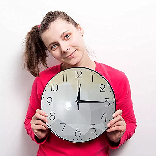 SEMITO Decorative Wall Clock for Living Room Bedroom Kitchen Study Room and Office Non Ticking Silent Movement (Abstract Design 30Cm Curve Glass) - Image 2