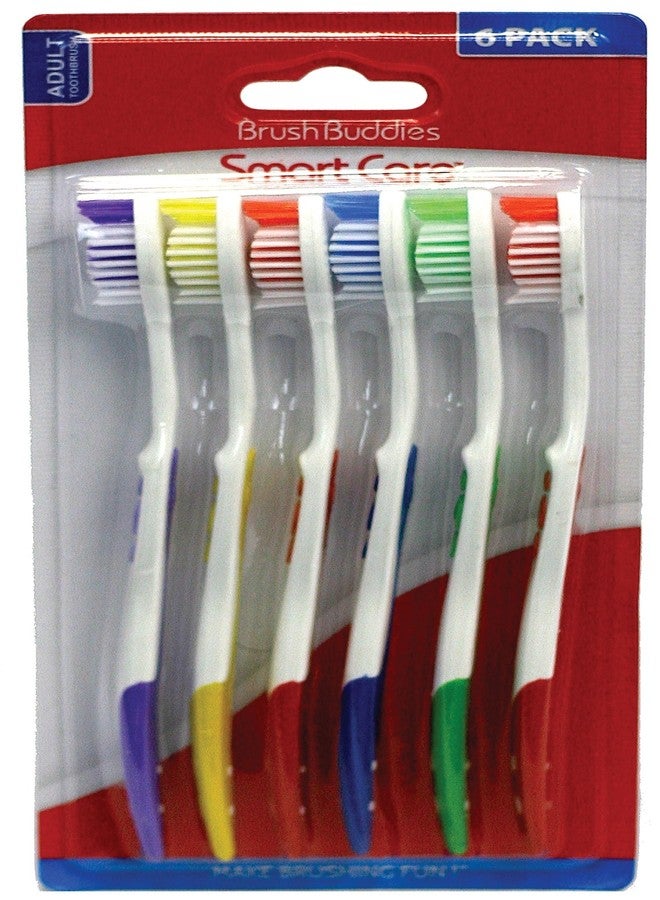 Brush Buddies Adult Toothbrush - Pack of 6