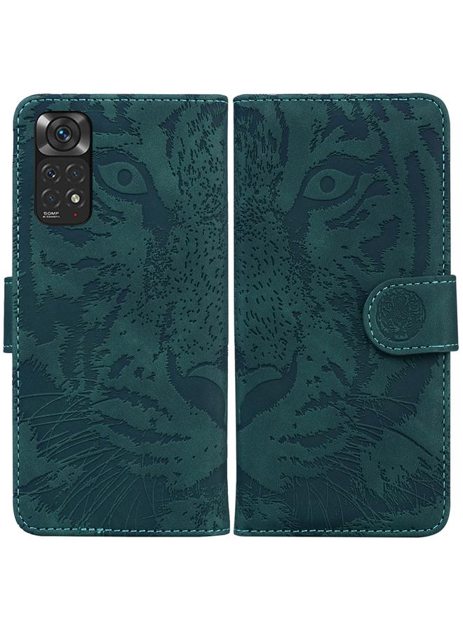 Case For Xiaomi Redmi Note 11 Overseas Version / Redmi Note 11S Tiger Embossing Pattern Horizontal Flip Leather Phone Case