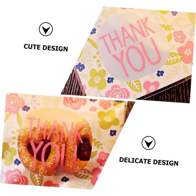 Self Adhesive 100 Pcs Clear Plastic Treat Bags For Candy Cookies Party Favor Packaging - Image 4