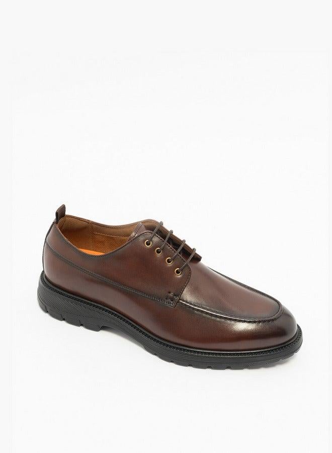 Le Confort Solid Lace-Up Derby Shoes - Image 1