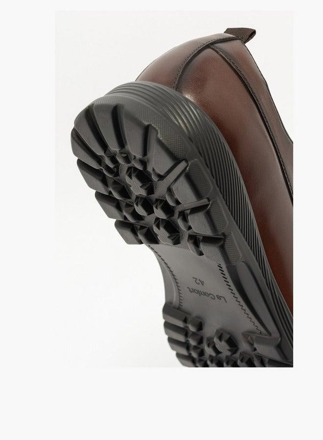 Le Confort Solid Lace-Up Derby Shoes - Image 5