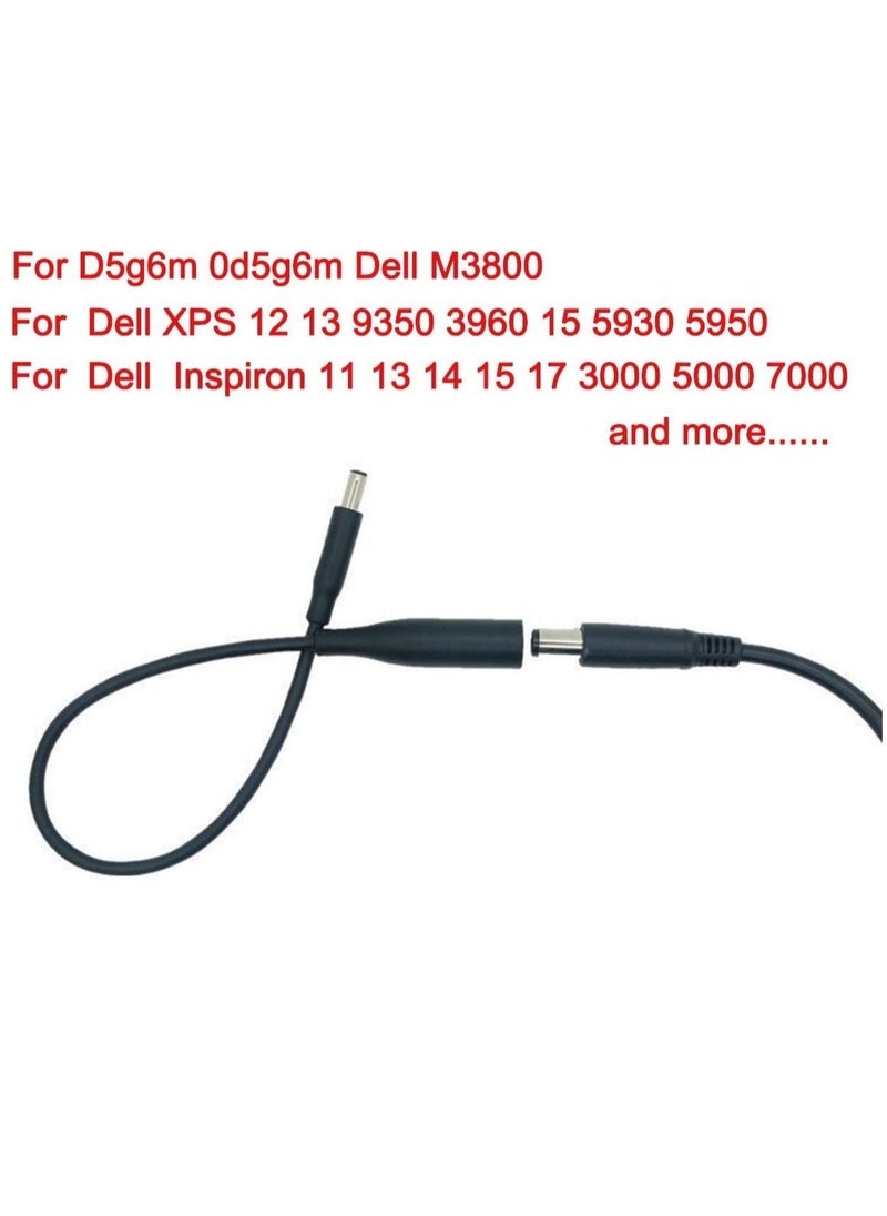 Ntech - Ntech 2 Pack Dongle Tip Adapter for Dell Connector Converter Cable 7.4mm Female to 4.5mm Male for D5g6m 0d5g6m Dell M3800 XPS 12 13 9350 3960 15 5930 5950 Dell 11 13 14 15 17 3000 5000 7000 - Image 1