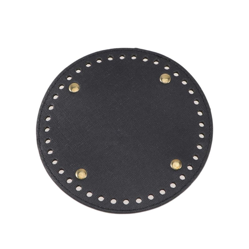 2pcs Round Pu Leather Bag Bottom Shaper Pad For Purse Tote Making Khaki - Image 3