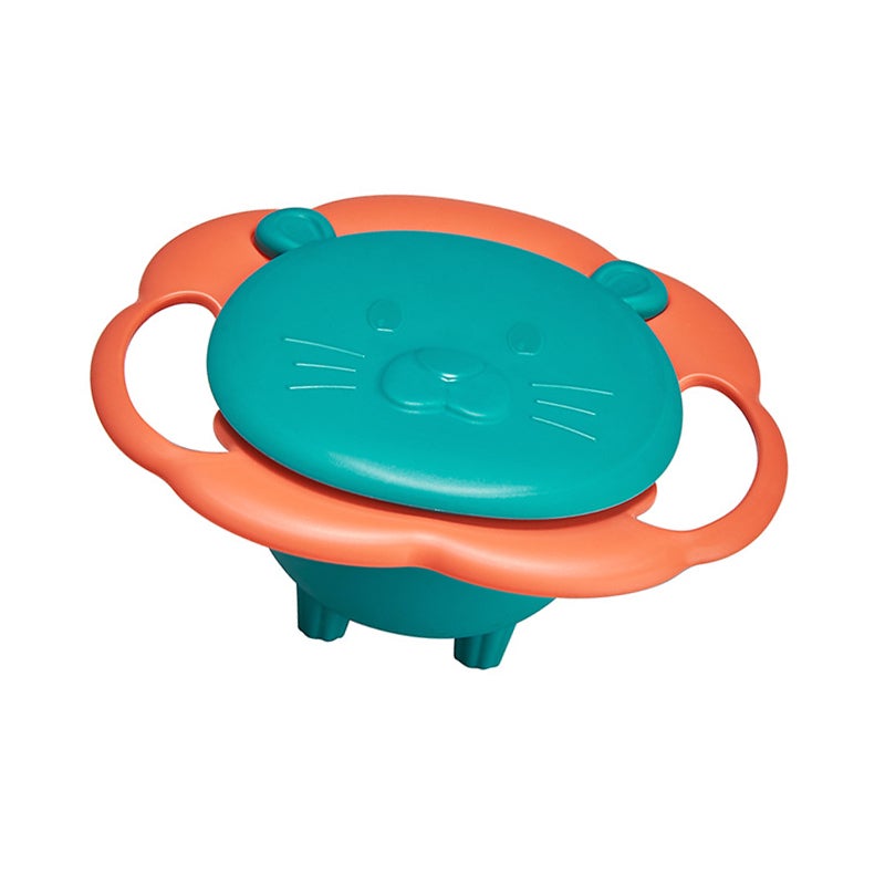 Children Rotation Spill Resistant Bowl Feeding 360 Degrees Rotation Tableware Baby Toddlers Spill Free Bowl Green - Image 3