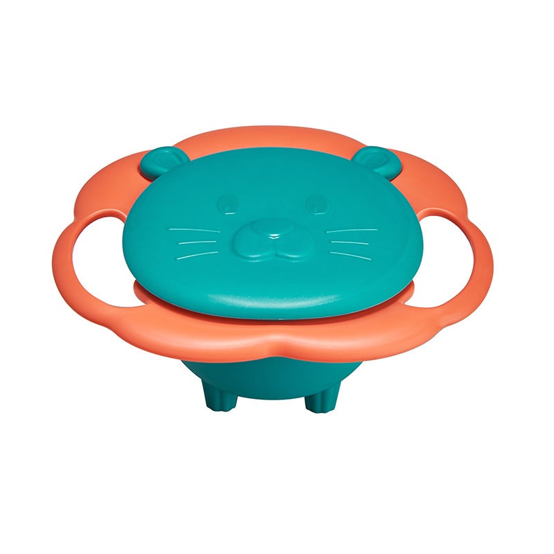 Children Rotation Spill Resistant Bowl Feeding 360 Degrees Rotation Tableware Baby Toddlers Spill Free Bowl Green - Image 1