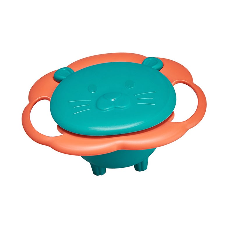 Children Rotation Spill Resistant Bowl Feeding 360 Degrees Rotation Tableware Baby Toddlers Spill Free Bowl Green - Image 2