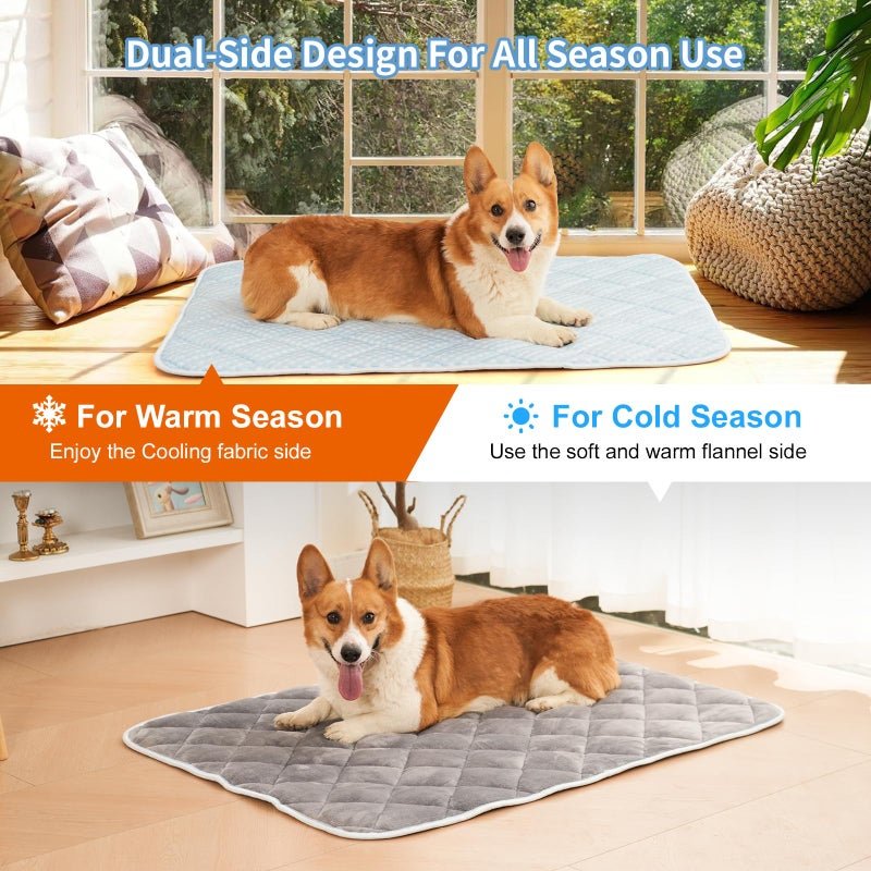EursurePet Dog Cooling Mat,Cooling Mat for Dogs, 35"x23" Cats Cooler Pad, Premium Pets Cool Bed for Crate Kennel, Indoor Cats Cool Sleeping Bed, Q-MAX >0.45, Pets Cool Pad for Summer (Large - 35*23 In) - Image 3