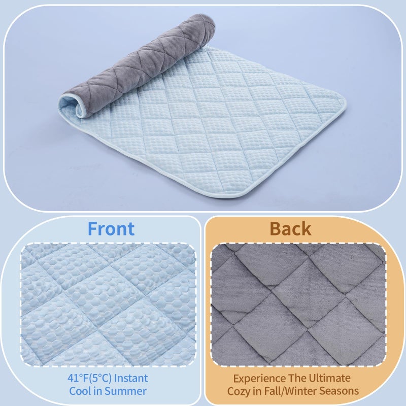 EursurePet Dog Cooling Mat,Cooling Mat for Dogs, 35"x23" Cats Cooler Pad, Premium Pets Cool Bed for Crate Kennel, Indoor Cats Cool Sleeping Bed, Q-MAX >0.45, Pets Cool Pad for Summer (Large - 35*23 In) - Image 4