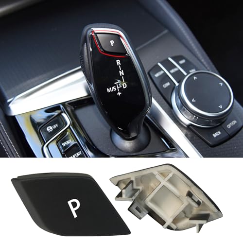 Jaronx Compatible with BMW Gear Shift P Button for 5 G30 G31 G38 6 GT G32 7 G11 G12 X3 G01 G08 X4 G02 Gear Shift Parking Button Replacement for BMW 61316817624 61316817622 Matte Black - Image 1