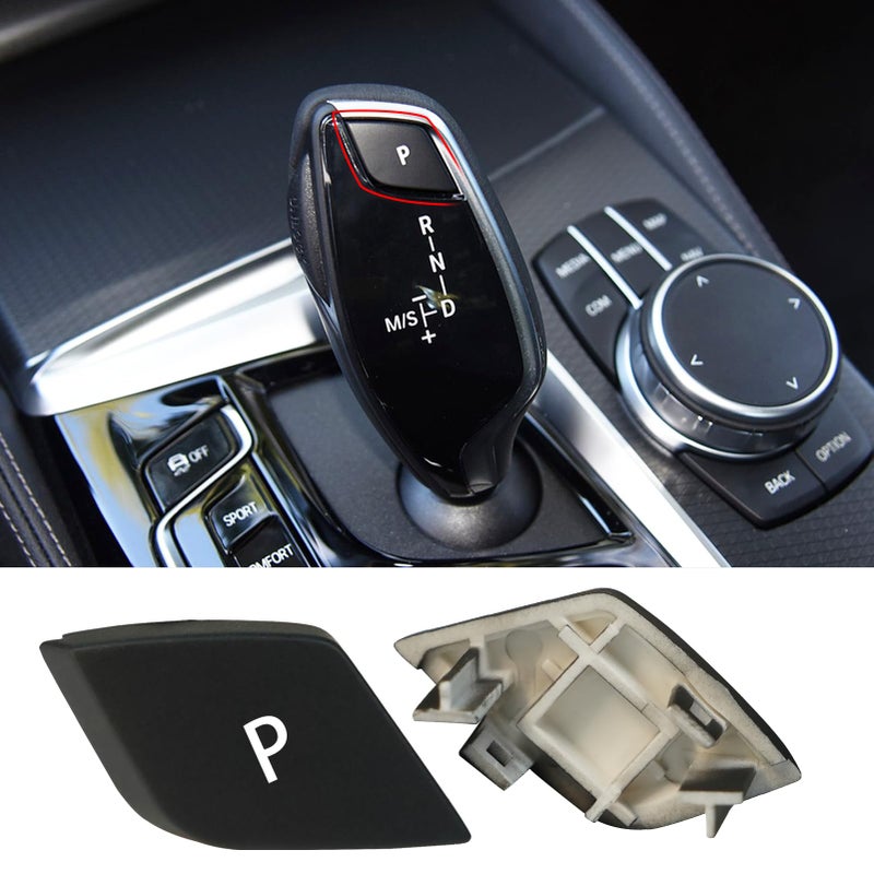 Jaronx Compatible with BMW Gear Shift P Button for 5 G30 G31 G38 6 GT G32 7 G11 G12 X3 G01 G08 X4 G02 Gear Shift Parking Button Replacement for BMW 61316817624 61316817622 Matte Black - Image 3