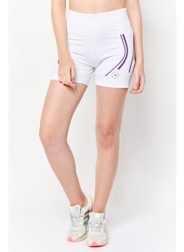 Adidas Adidas by Stella McCartney Women Sportswear Fit Brand Logo Cycling Short Tight, White  - Image 1