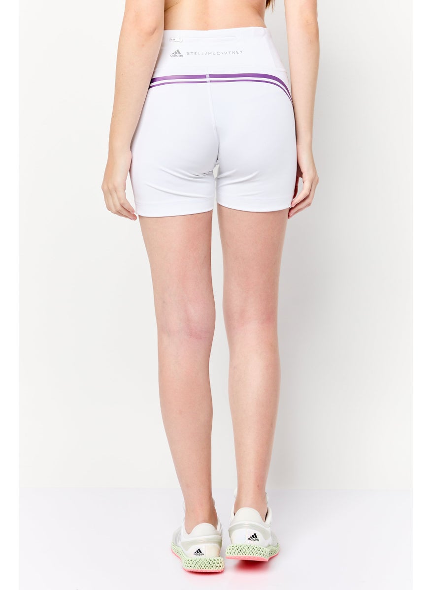 Adidas Adidas by Stella McCartney Women Sportswear Fit Brand Logo Cycling Short Tight, White  - Image 4