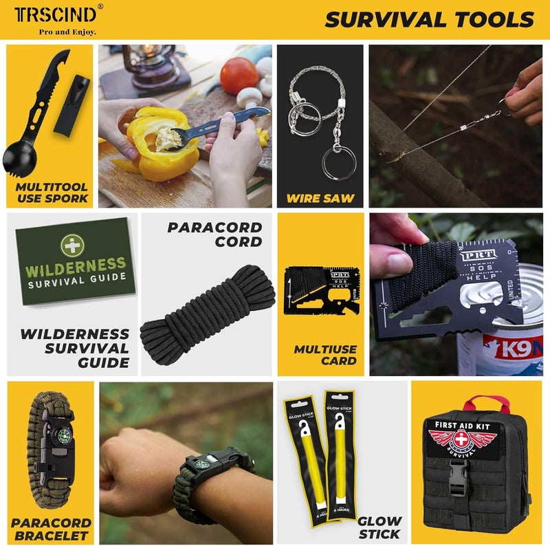 TRSCIND Gifts for Men Dad Husband - Valentines Day, Anniversary Birthday Gifts Idea for Him Boyfriend Man- Survival Kit 14 in 1, Survival Gear and Equipment, Fishing Hunting Camping Accessories, Cool Gadgets - Image 4