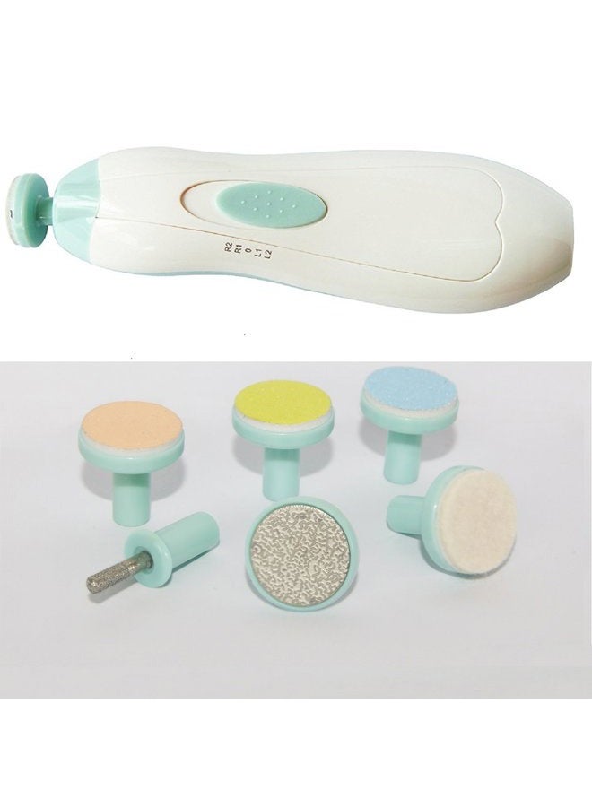 Jaybva (Light Green) - Baby Nail File Electric Nail Trimmer - Safe Baby Nail Clippers for Newborn Children Toddlers with LED Light - Image 5